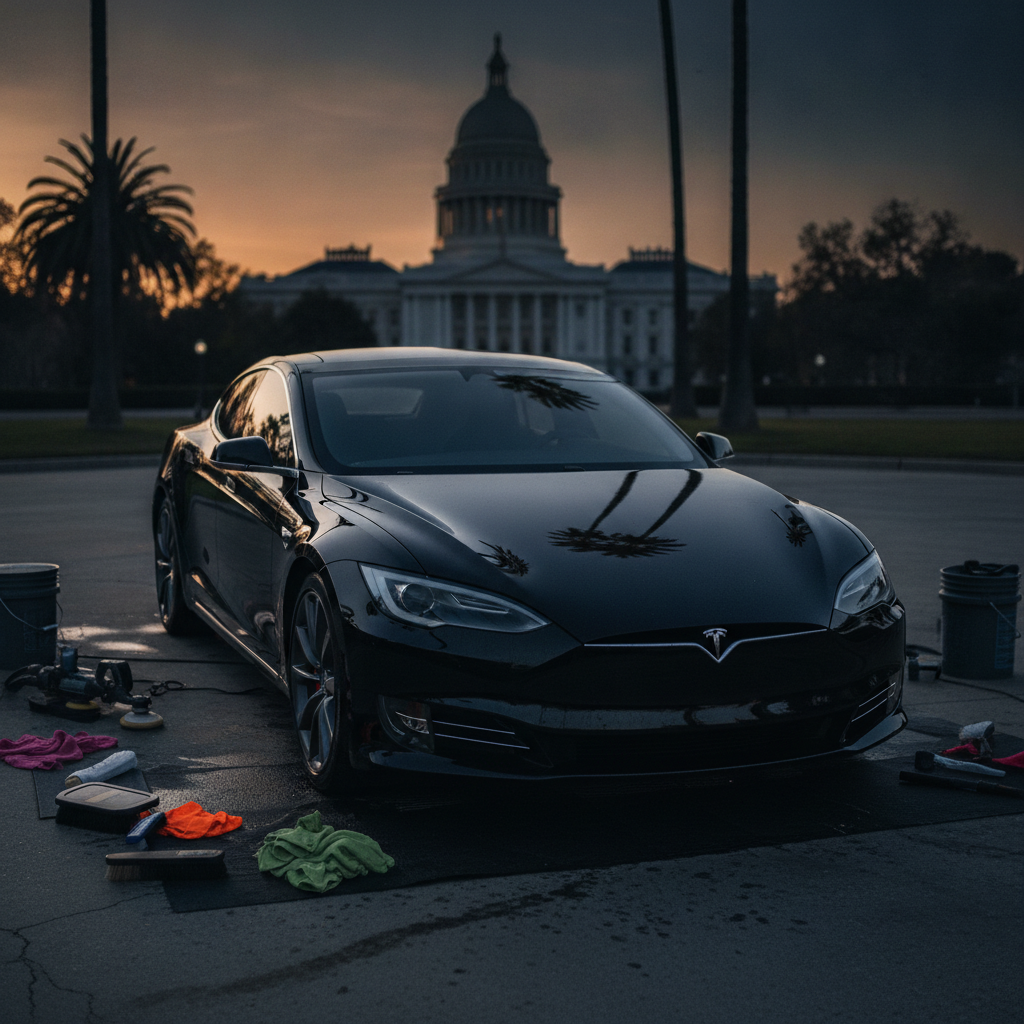 mobile detailing for Tesla Sacramento