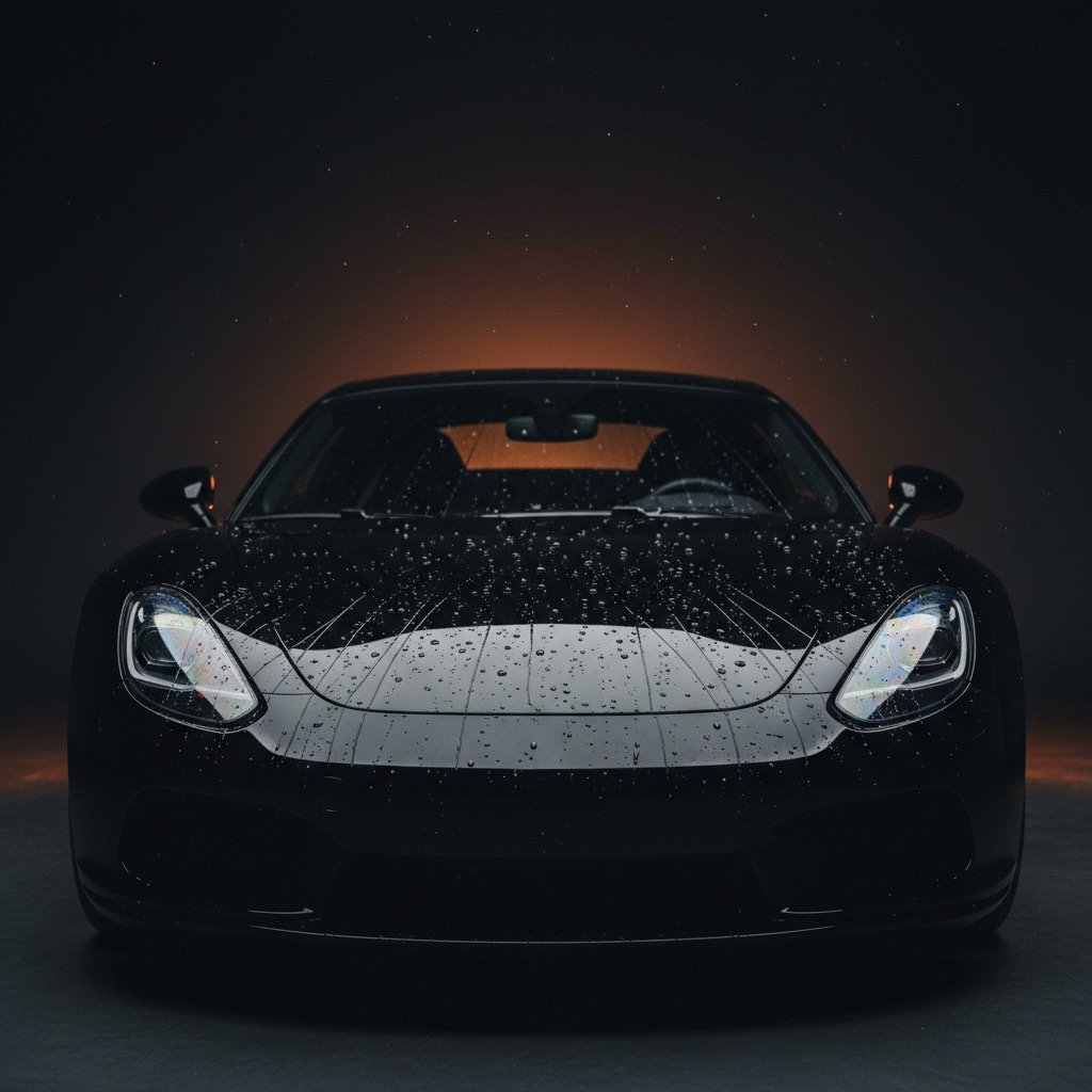 Ceramic coating water beading
